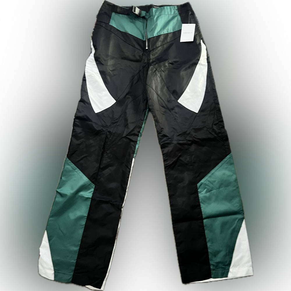 wide leg colorblock pants